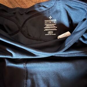 Tommie Copper Black Activewear Back Support Leggings Size L